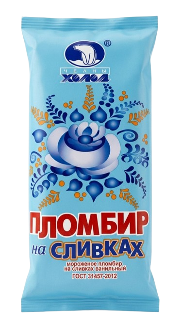 Челны холод пломбир на сливках 900гр (985)