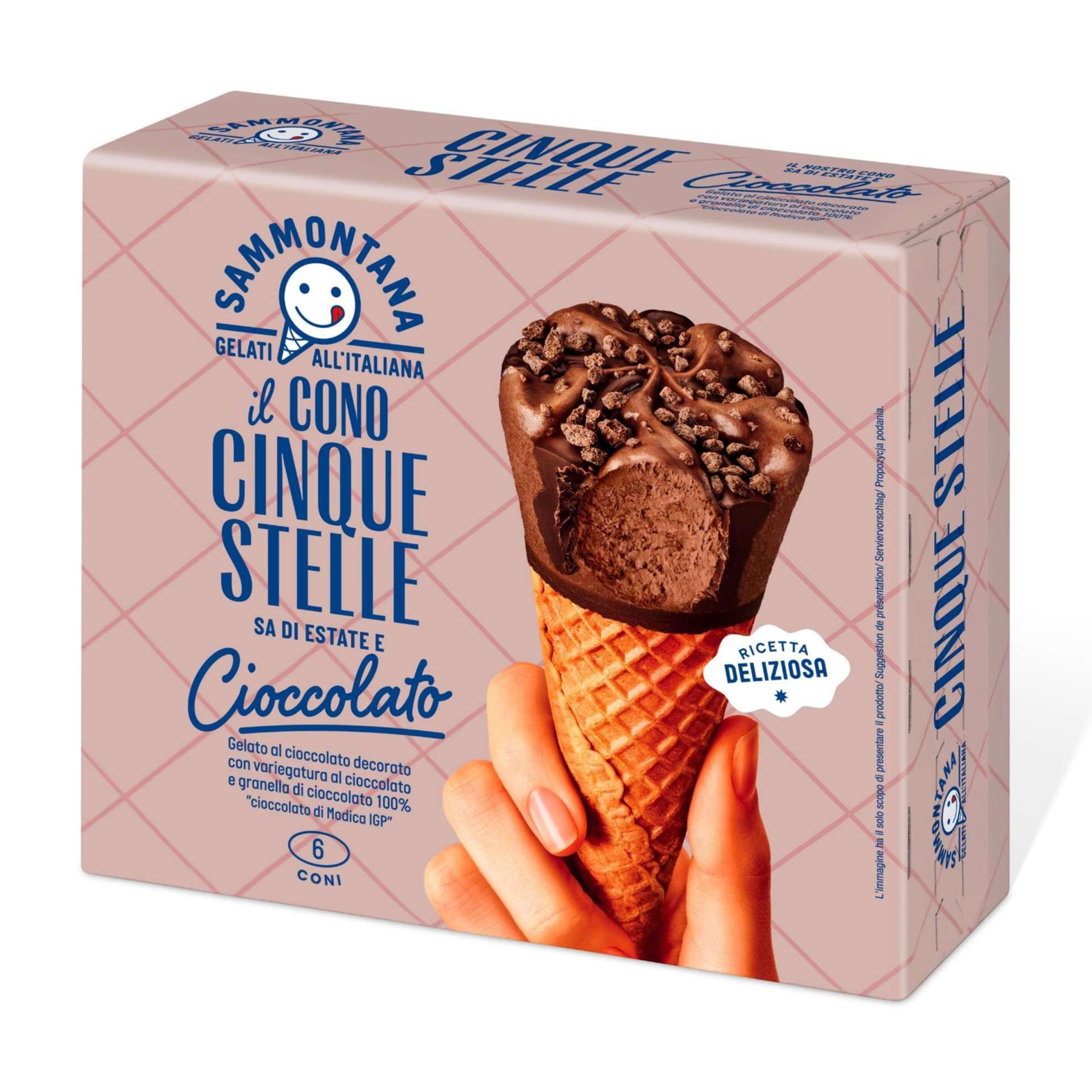 Sammontana CONO STELLE CHIOCCOLATO 6х (2060)