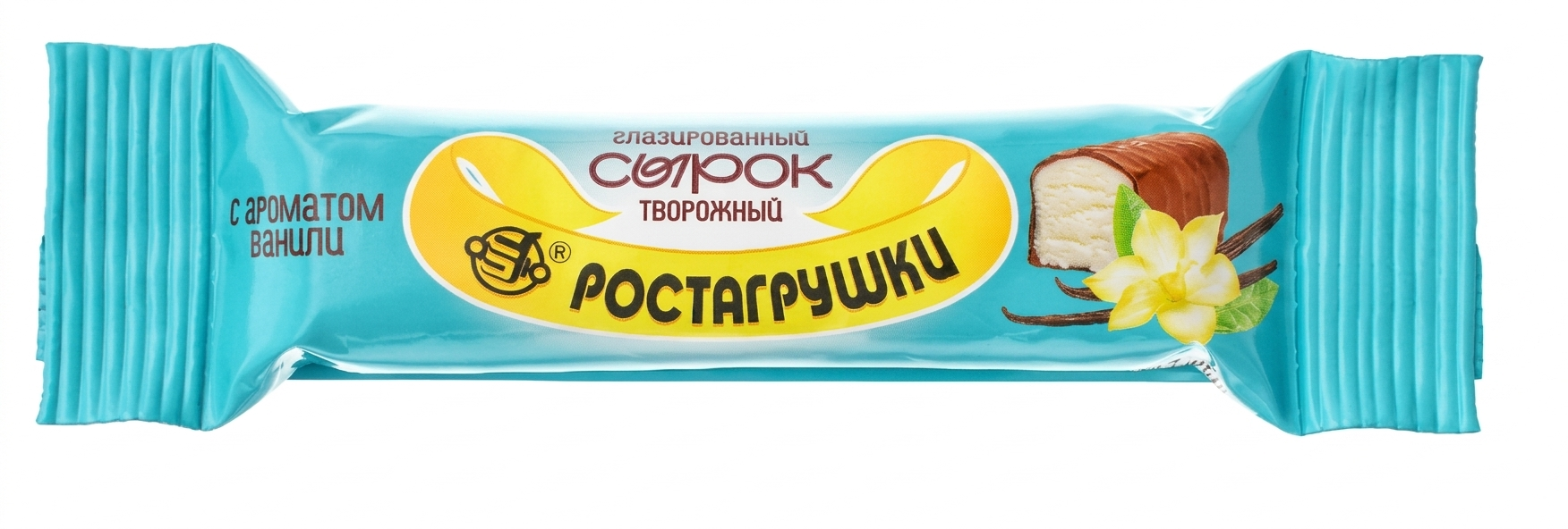 РОСТАГРУШКИ Сырок в МОЛОЧНОЙ глазури с ароматом ВАНИЛИ 10% 40г