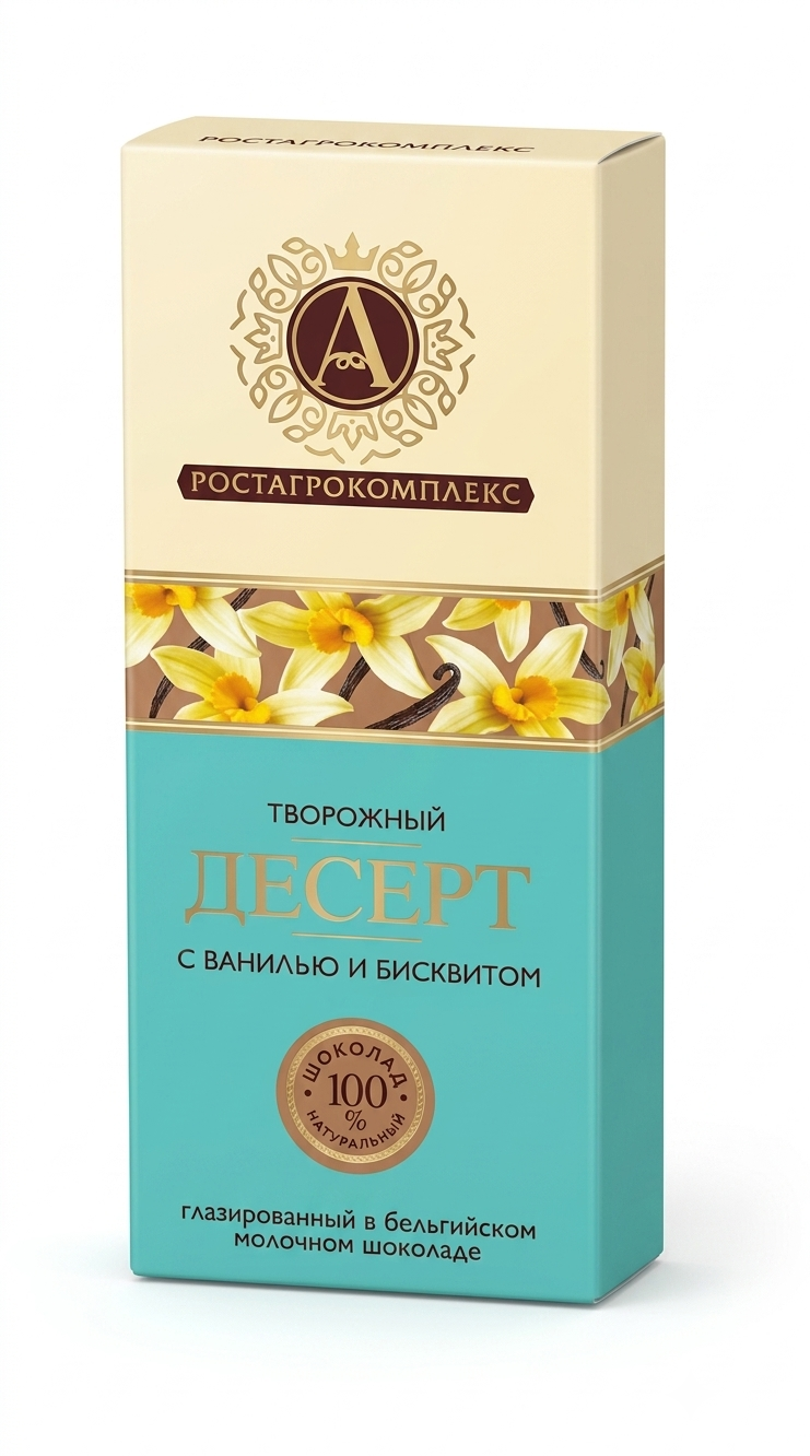 РОСТАГРОКОМПЛЕКС ДЕСЕРТ в молочном шоколаде с ВАНИЛЬЮ и БИСКВИТОМ 20% 40г (276)