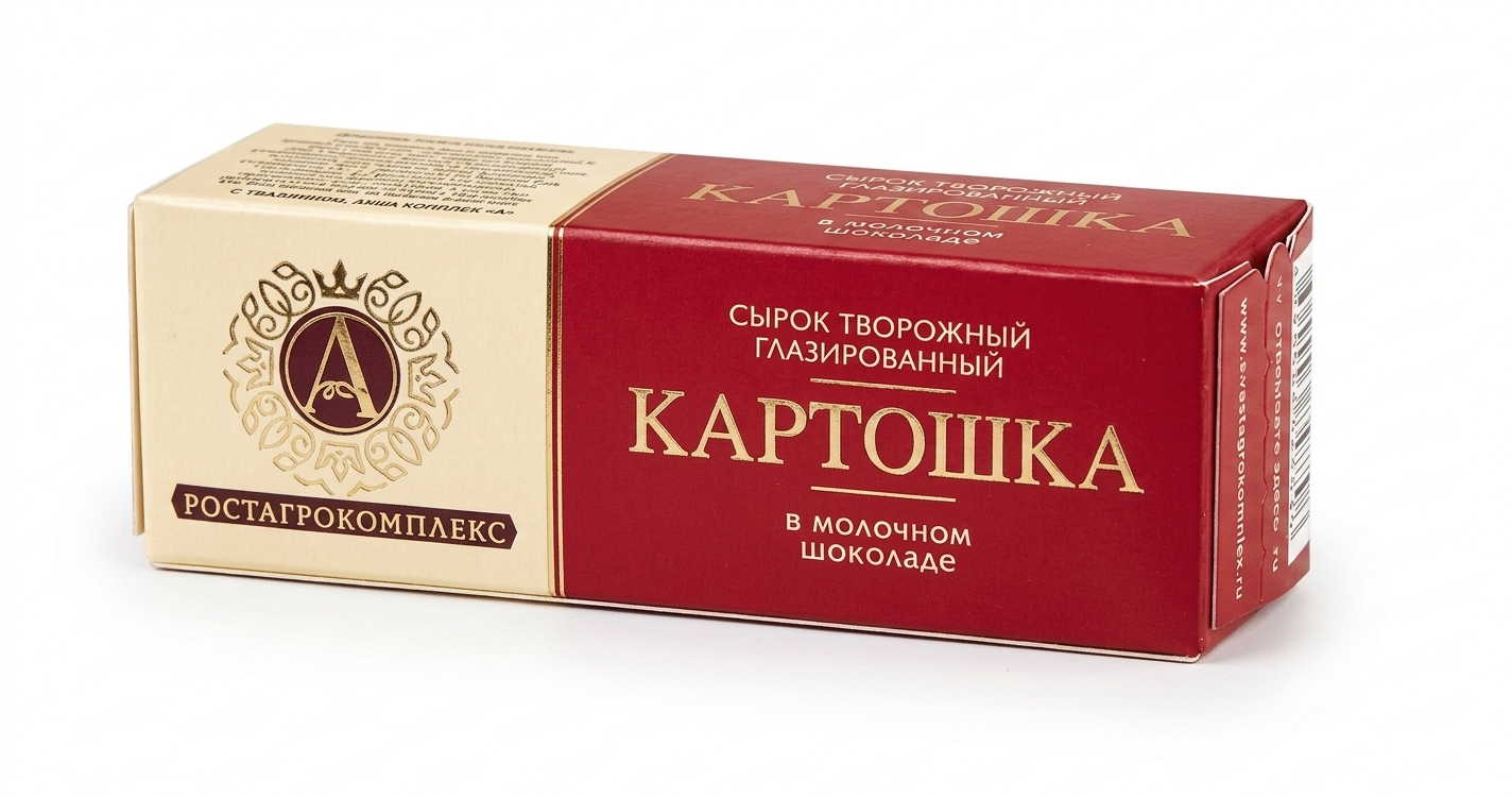 РОСТАГРОКОМПЛЕКС Сырок КАРТОШКА в молочном шоколаде 26% 50г (800)