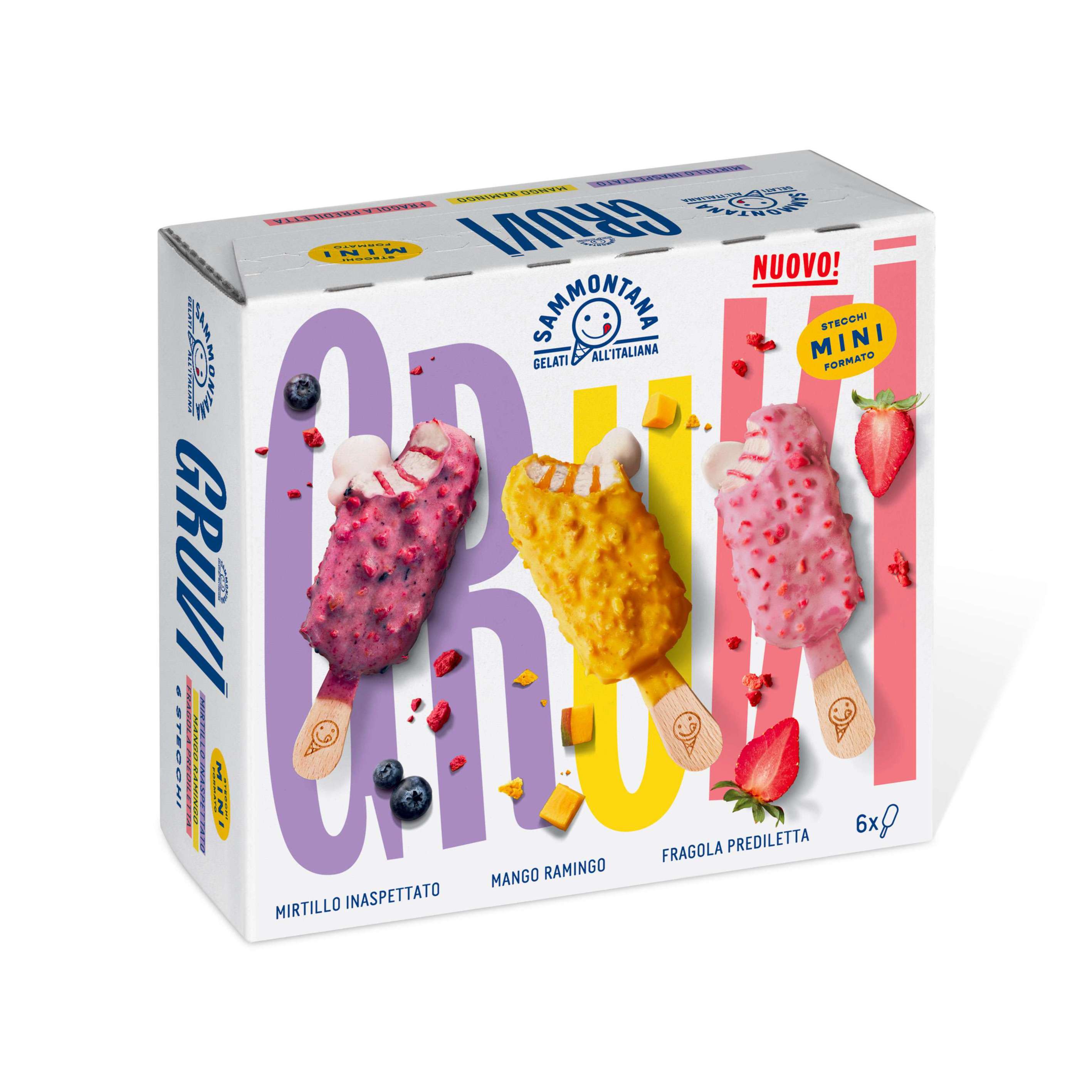 Sammontana STECCO GRUVI MINI FRUIT mix 6х (7086)